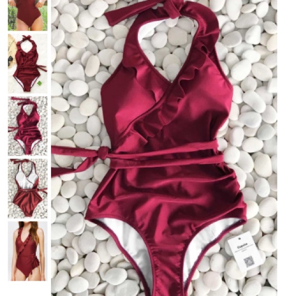 CUPSHE Happy Ending Yellow Solid One-piece Swimsuit Falbala V neck Ruffle Sexy Monokini 2019 Ladies Beach Bathing Suit Swimwear